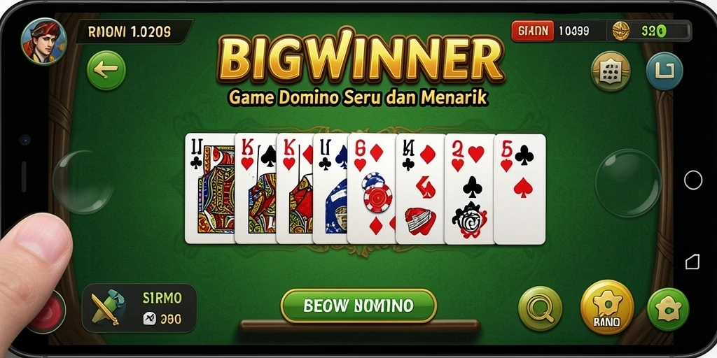 Tampilan menarik dari gameplay Domino BIGWINNER.