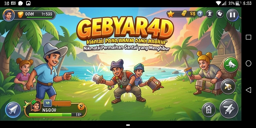 Tampilan menarik dari gameplay GEBYAR4D dengan tantangan Casual.