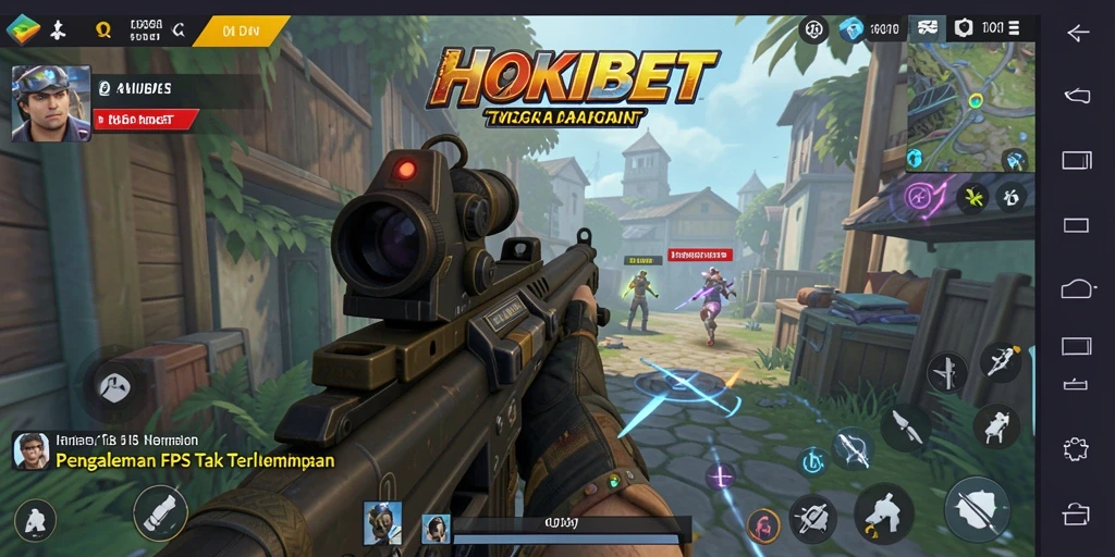 Screenshot gameplay HOKIBET menampilkan aksi tembak-menembak yang seru.