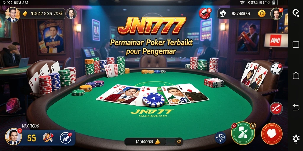 Tampilan utama JNT777 dengan gameplay seru Poker yang menarik.