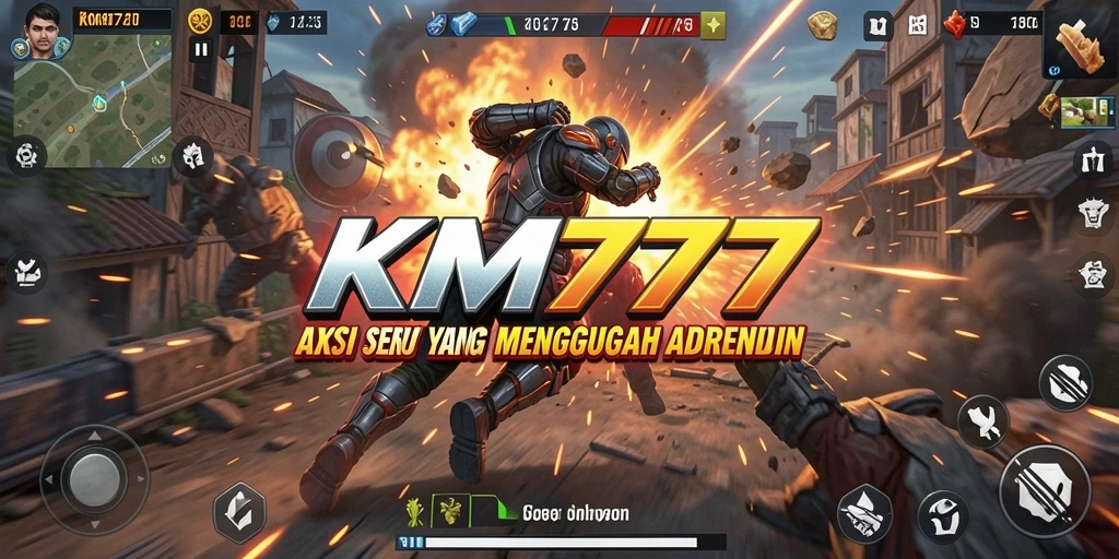 Tampilan gameplay seru dari KM777 di dunia aksi yang mendebarkan.