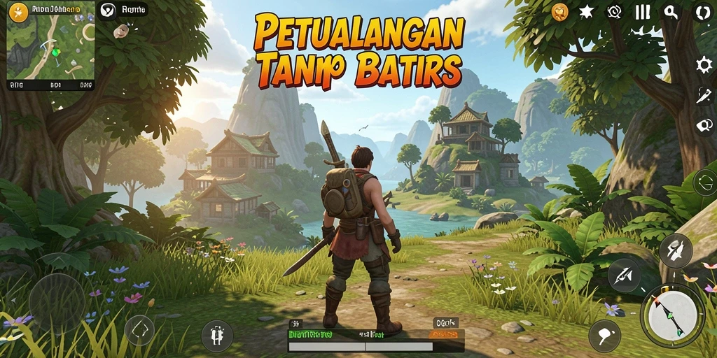 Screenshot utama RK55 menunjukkan dunia terbuka yang luas dan mengesankan.