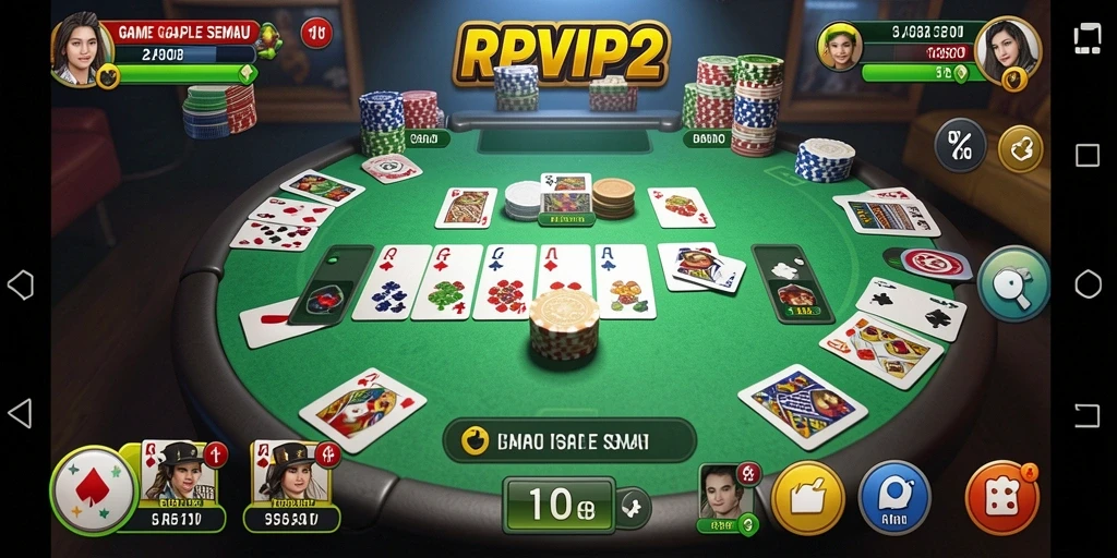 Tampilan gameplay Gaple yang seru dan interaktif di RPVIP2.